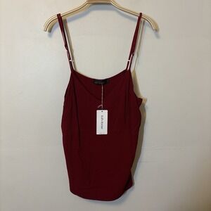 NEW Cut Loose Cami Tank Top Lightweight Lagenlook Red L Babydoll